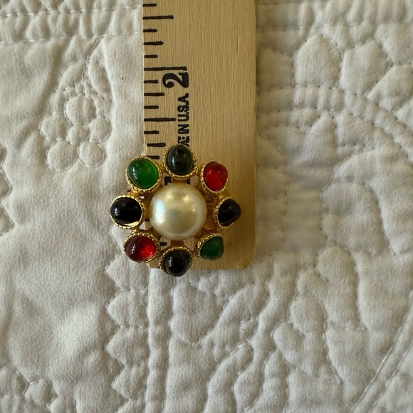 Large Earrings Clips Vintage 1980 s - Picture 6 of 7